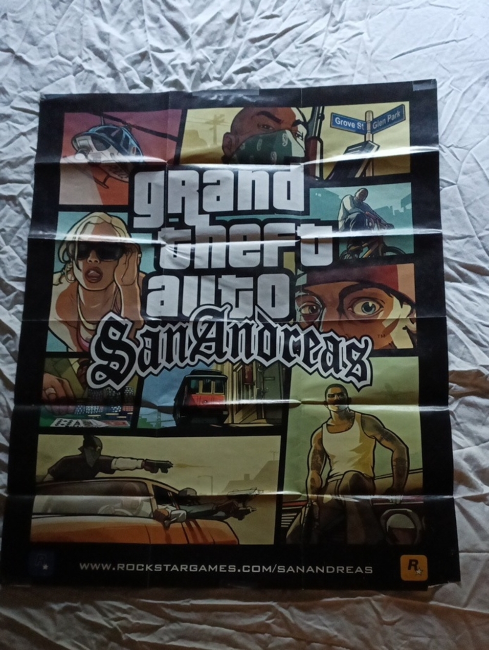 Grand Theft Auto: San Andreas Poster With Map On Reverse Side Original Vintage
